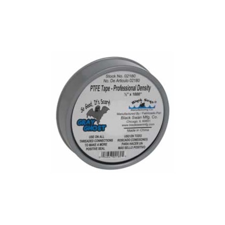 Black Swan PTFE Tape - Gray Ghost 1/2" x 1000" 2180